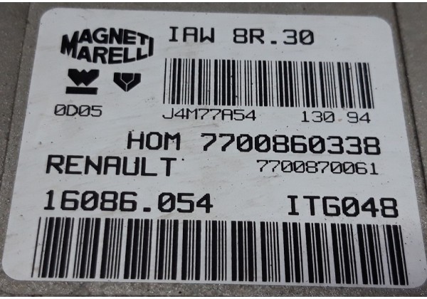 Блок управління двигуном, комп'ютер, ЕБУ, Renault 19, 1.7, 1.8, Magneti Marelli, 7700860338 7700870061
